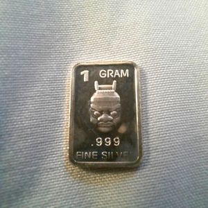 1 Gram .999 Fine Silver Bar